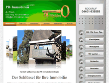 Tablet Screenshot of pr-immobilien.com